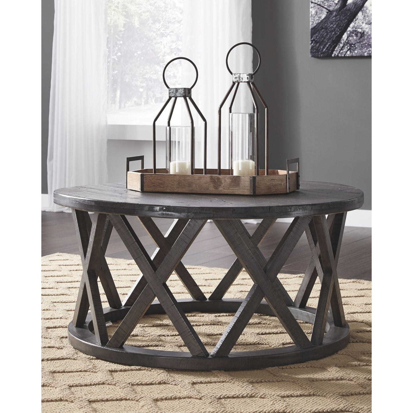 Table basse ronde Sharzane