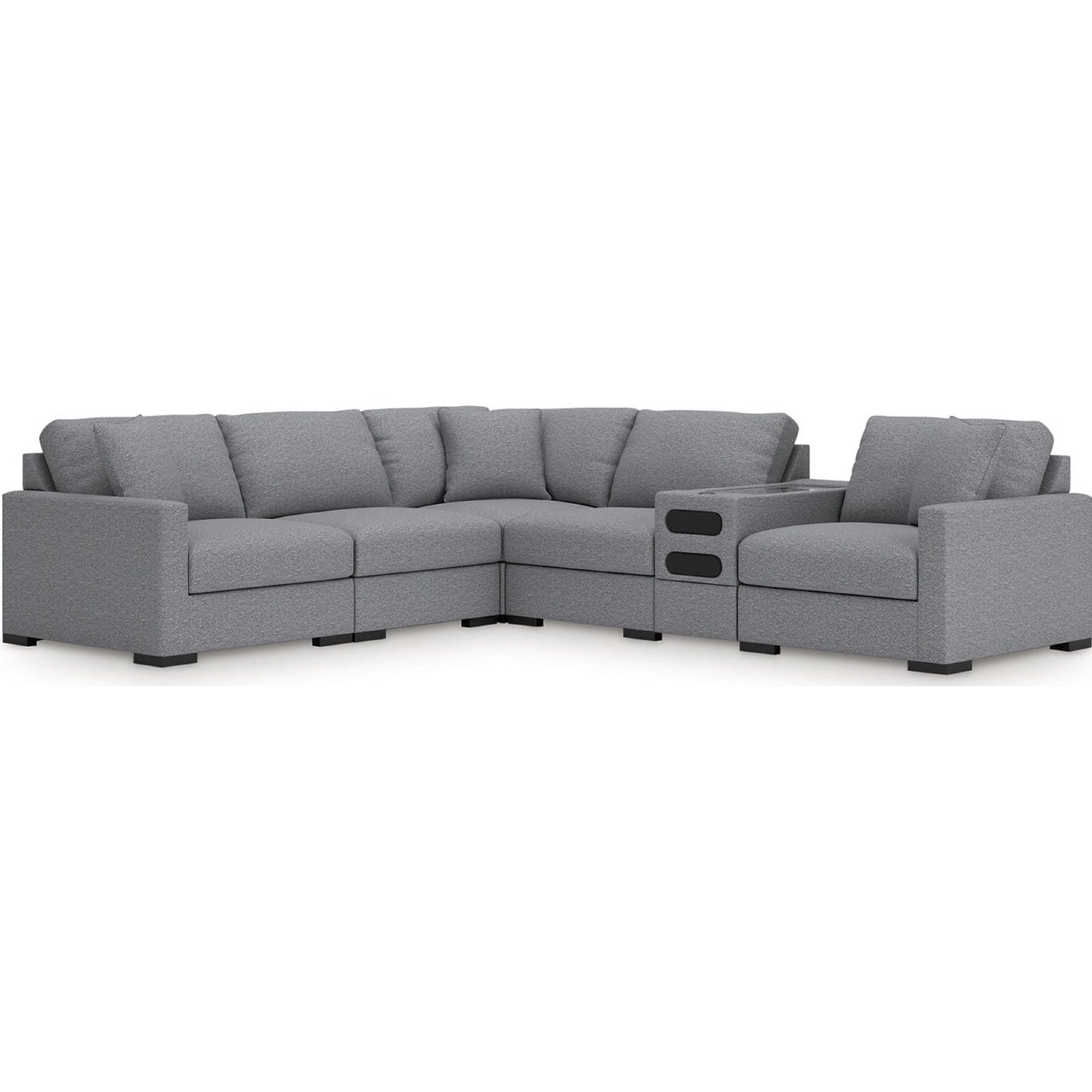 Canapé d'angle modulaire 6 pièces exclusif à Omaha avec système audio