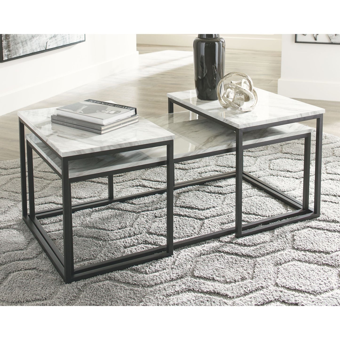 Ensemble de tables d'appoint Donnesta (ensemble de 3)