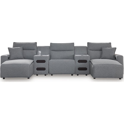 Canapé d'angle Modmax 5 pièces inclinable électrique avec double méridienne