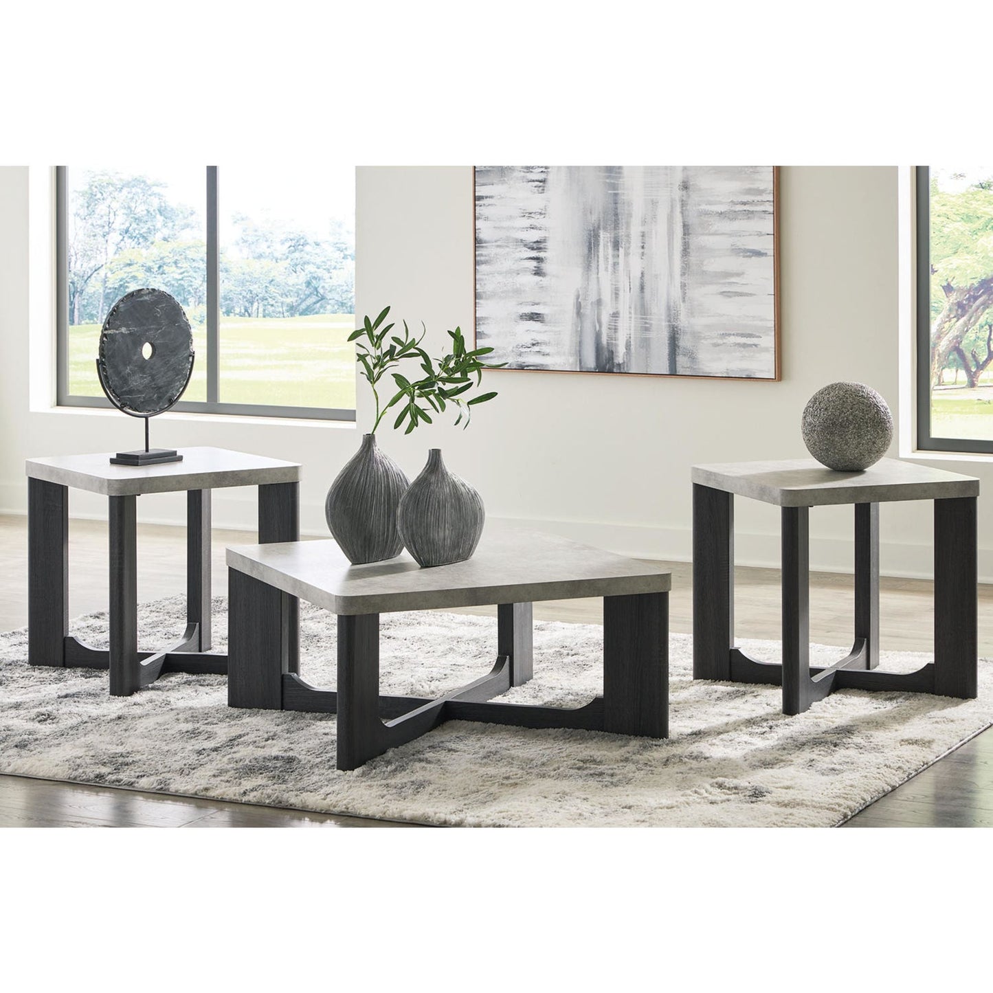 Ensemble de tables d'appoint Sharstorm (ensemble de 3)