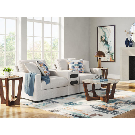 Canapé d'angle modulaire 3 pièces exclusif à Omaha avec système audio