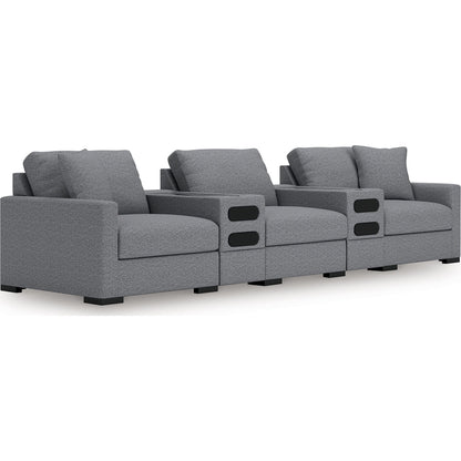 Canapé d'angle modulaire 5 pièces exclusif à Omaha avec double système audio