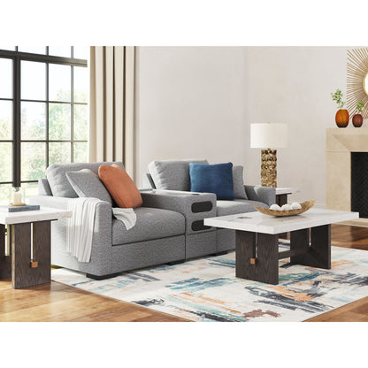 Canapé d'angle modulaire 3 pièces exclusif à Omaha avec système audio