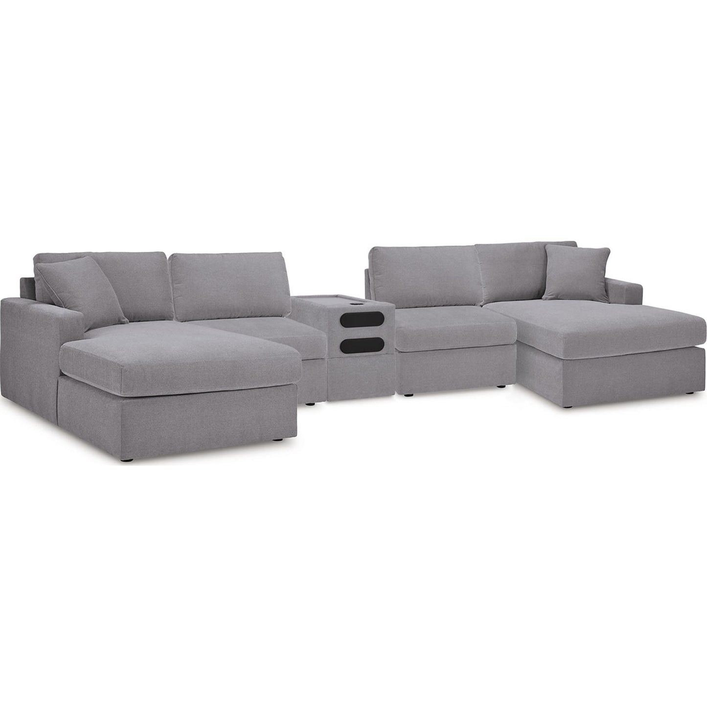 Canapé d'angle modulaire Modmax 5 pièces avec console audio