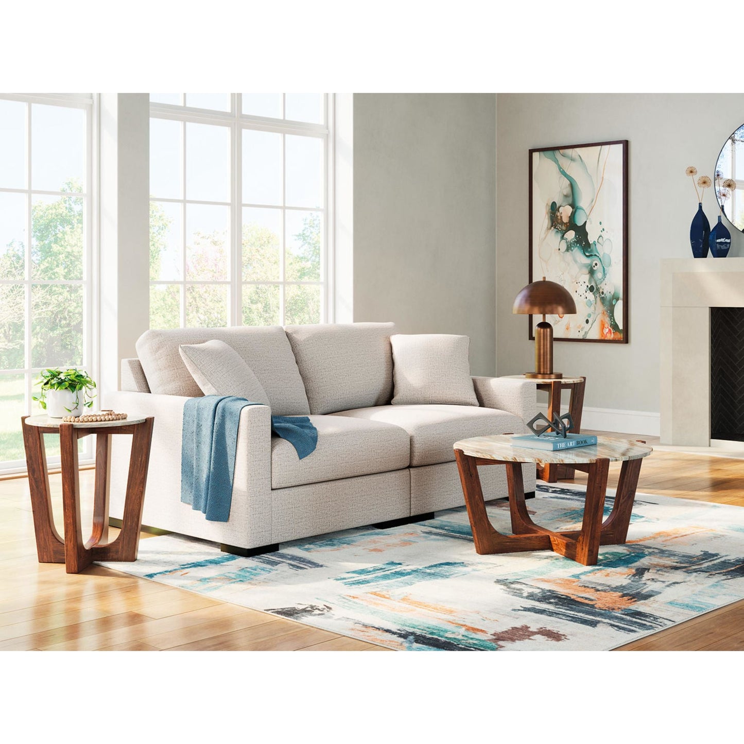 Canapé d'angle modulaire 2 pièces exclusif à Omaha