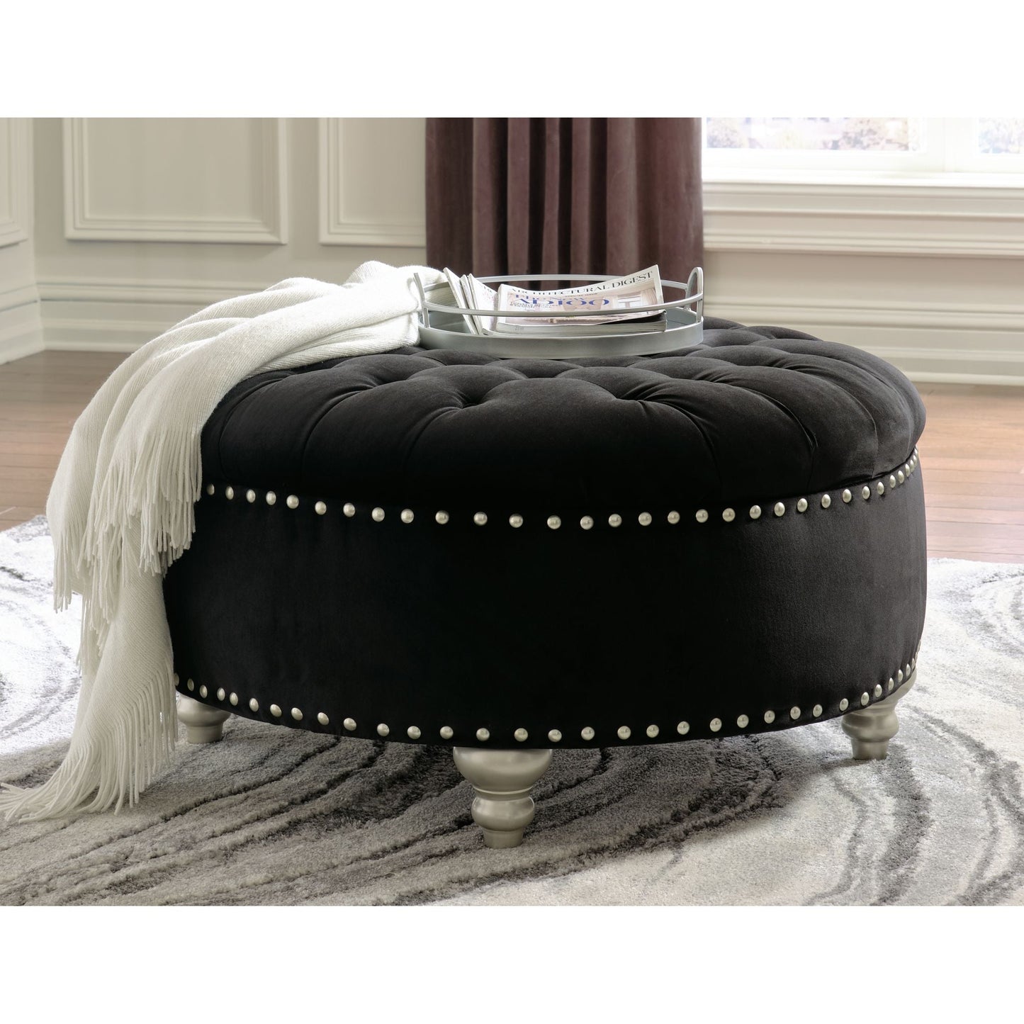 Pouf d'appoint surdimensionné Harriotte