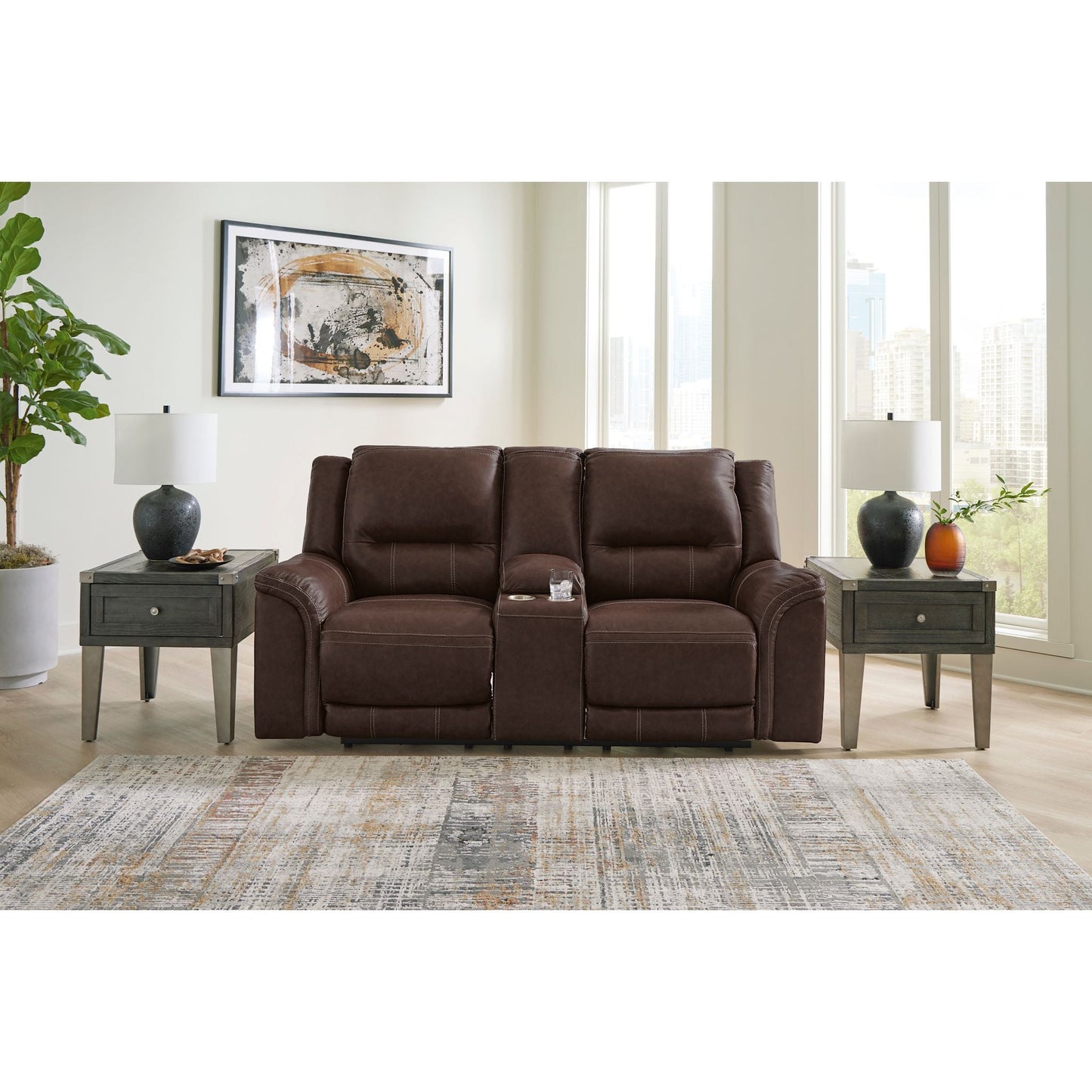 Canapé inclinable électrique Trasimeno avec console