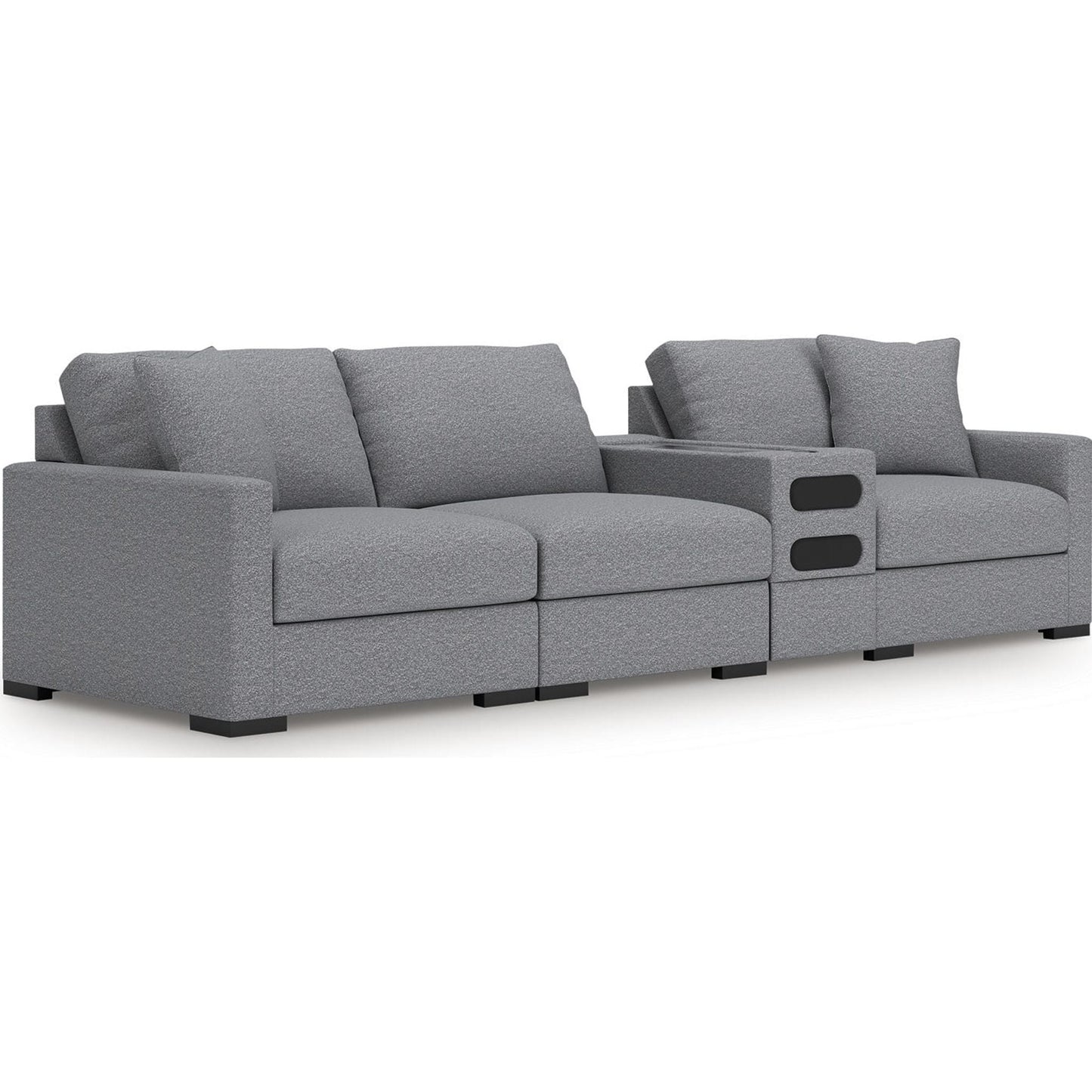 Canapé d'angle modulaire 4 pièces exclusif à Omaha avec système audio