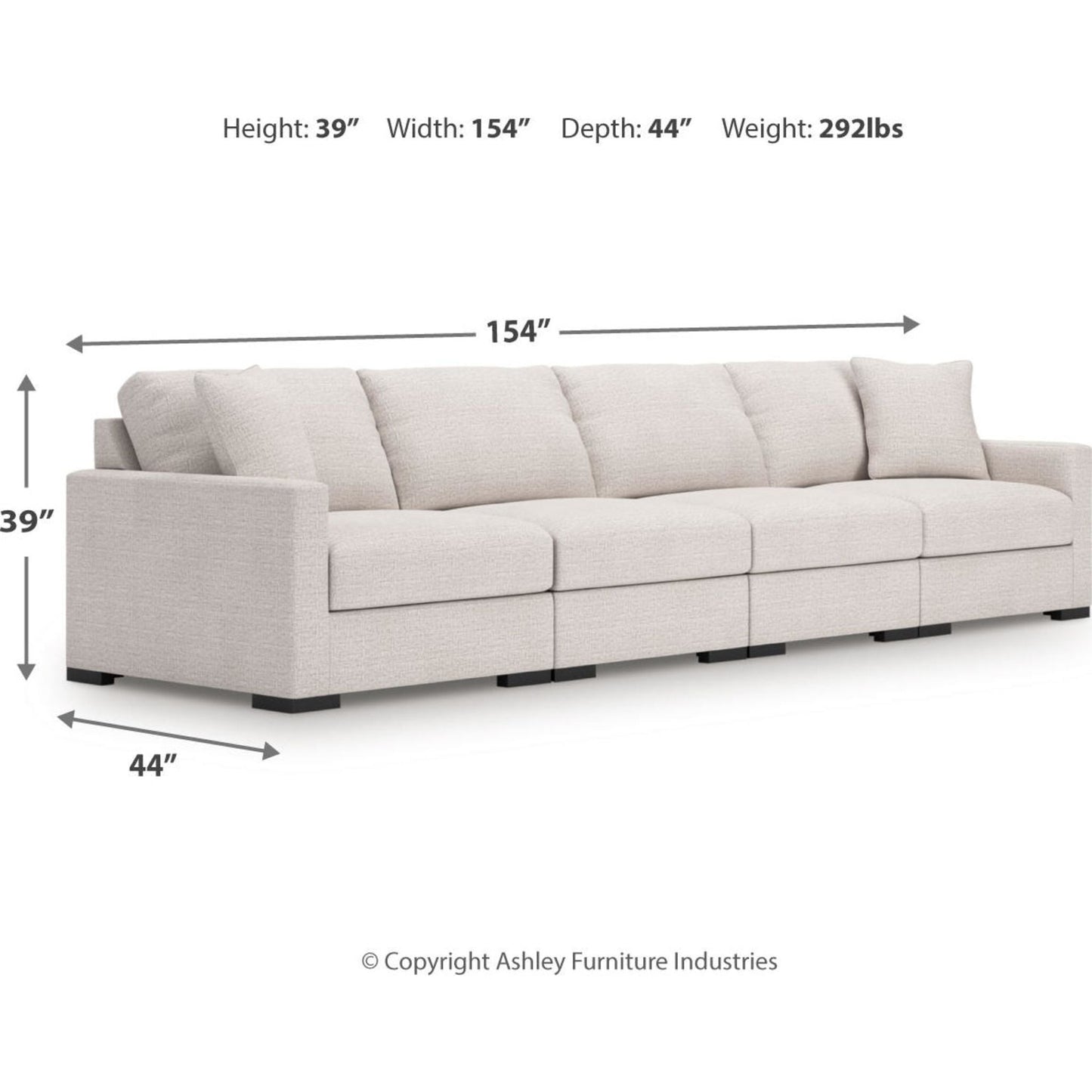 Canapé d'angle modulaire 4 pièces exclusif à Omaha