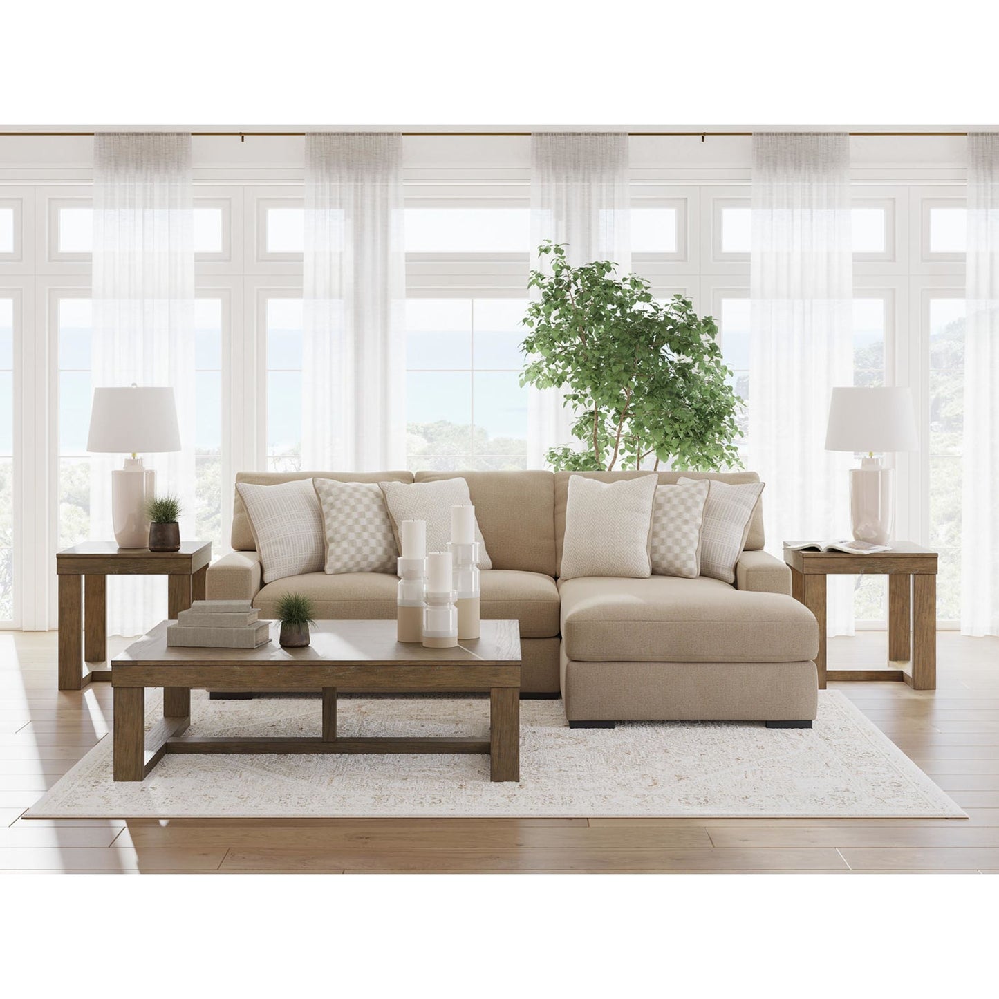 Canapé d'angle 2 pièces exclusif Larce avec méridienne