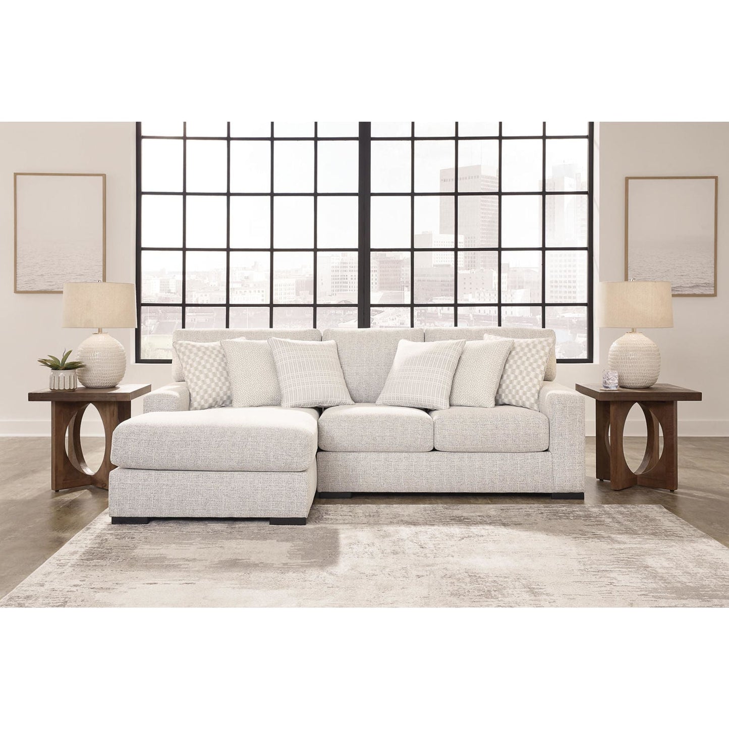 Canapé d'angle 2 pièces exclusif Larce avec méridienne