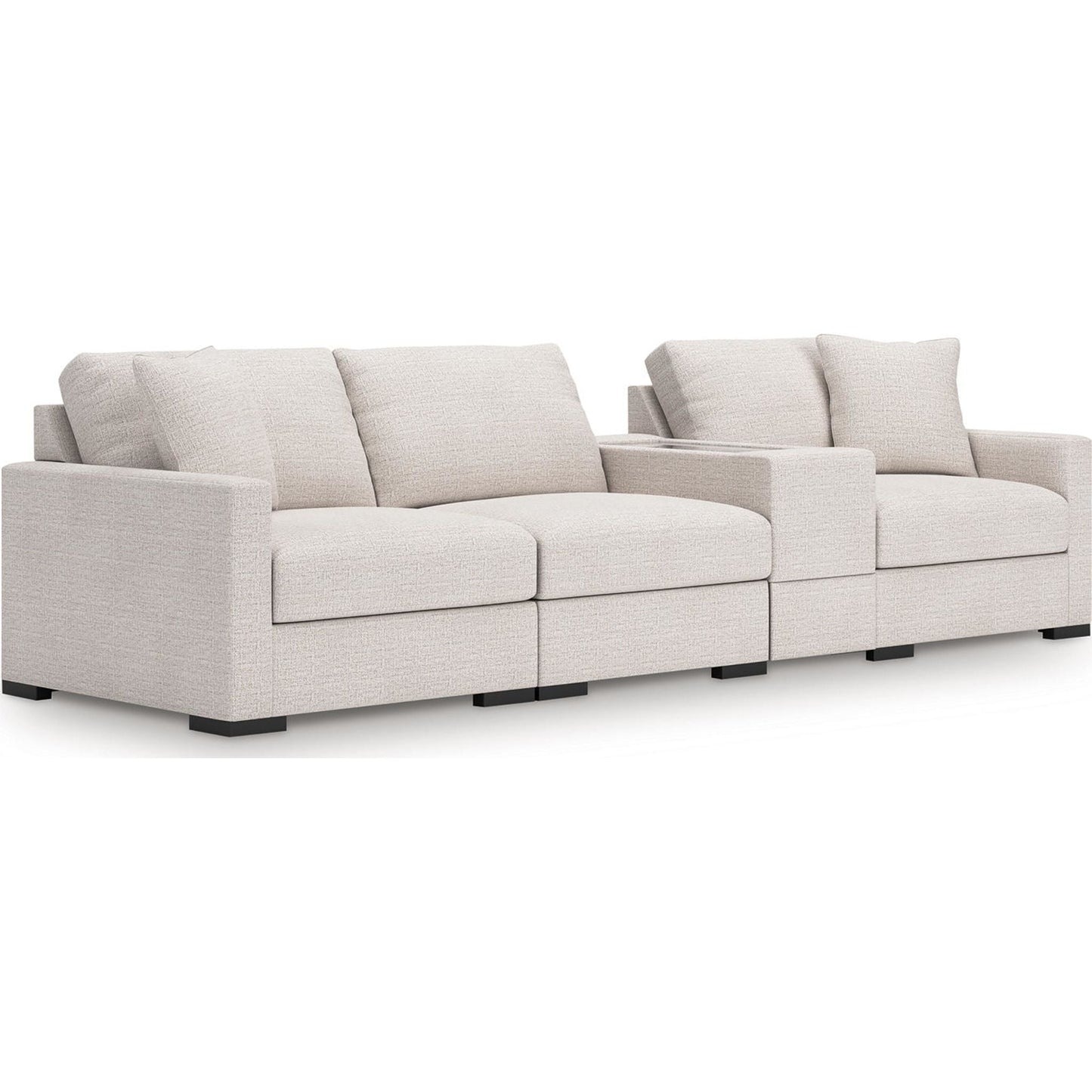 Canapé d'angle modulaire 4 pièces exclusif à Omaha avec rangement