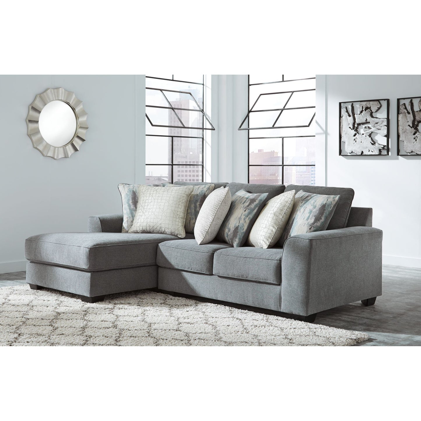 Canapé d'angle 2 pièces Castano exclusif avec méridienne