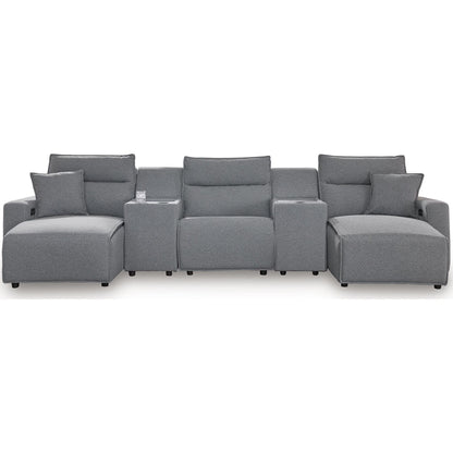 Canapé d'angle Modmax 5 pièces inclinable électrique avec double méridienne