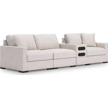 Canapé d'angle modulaire 4 pièces exclusif à Omaha avec système audio