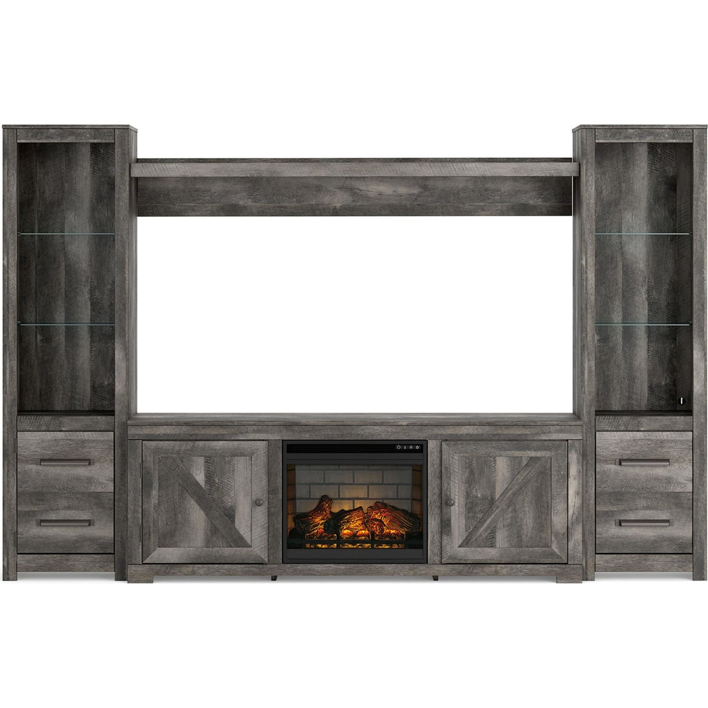 Meuble TV Wynnlow avec cheminée
