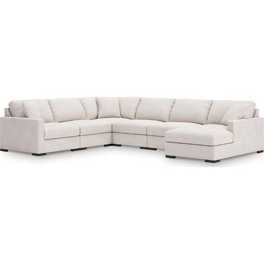 Canapé d'angle modulaire 6 pièces avec méridienne, exclusivité Omaha