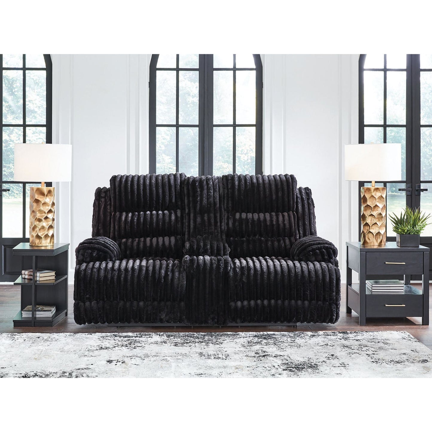 Canapé inclinable deux places Technique avec console