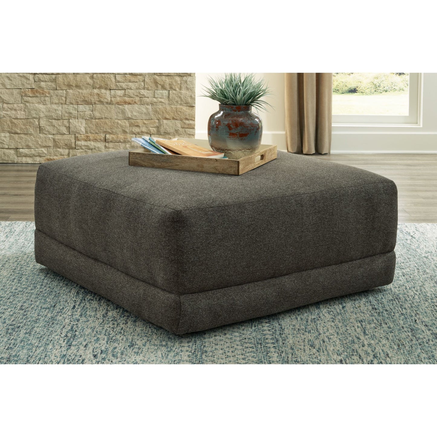 Pouf d'appoint surdimensionné exclusif Evey