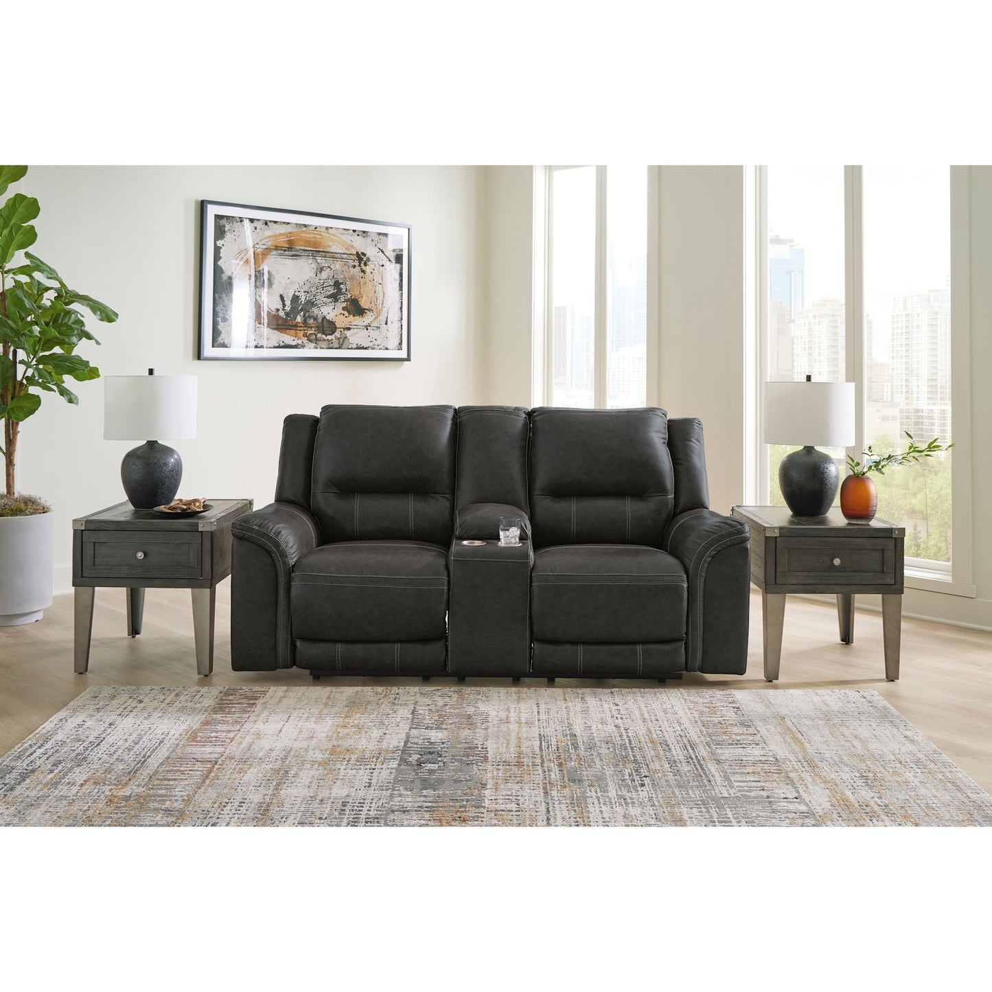 Canapé inclinable électrique Trasimeno avec console