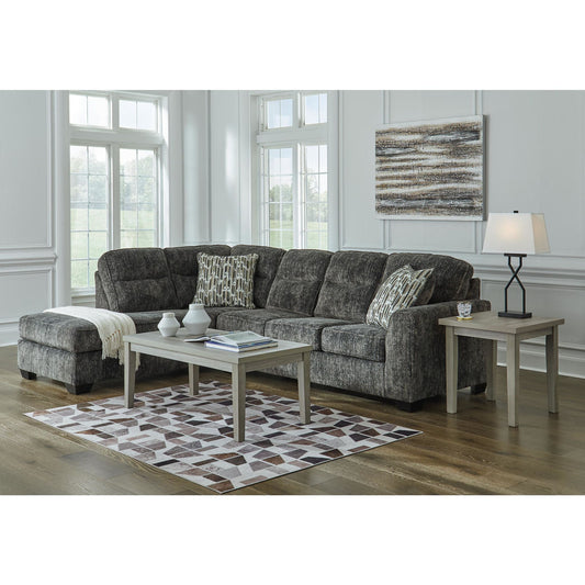 Canapé d'angle Lonoke 2 pièces avec méridienne