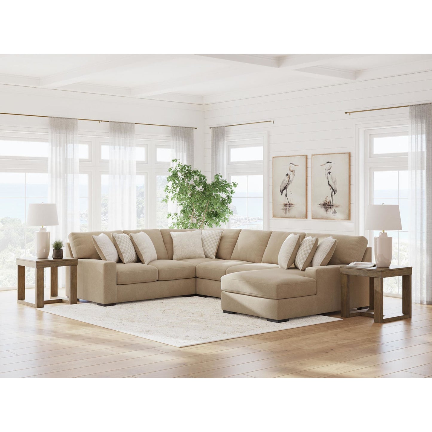 Canapé d'angle 4 pièces exclusif Larce avec méridienne