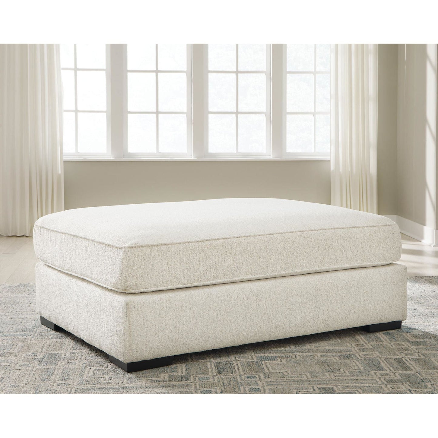 Pouf d'appoint surdimensionné exclusif Flynndale