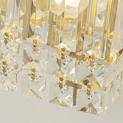 Applique murale moderne et glamour à 3 lumières pour salle de bain, avec miroir en cristal