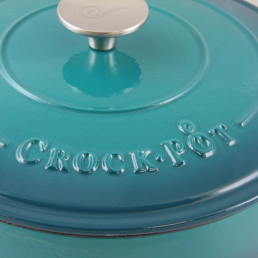 Sauteuse en fonte émaillée de 3,5 litres avec couvercle, coloris turquoise ombré