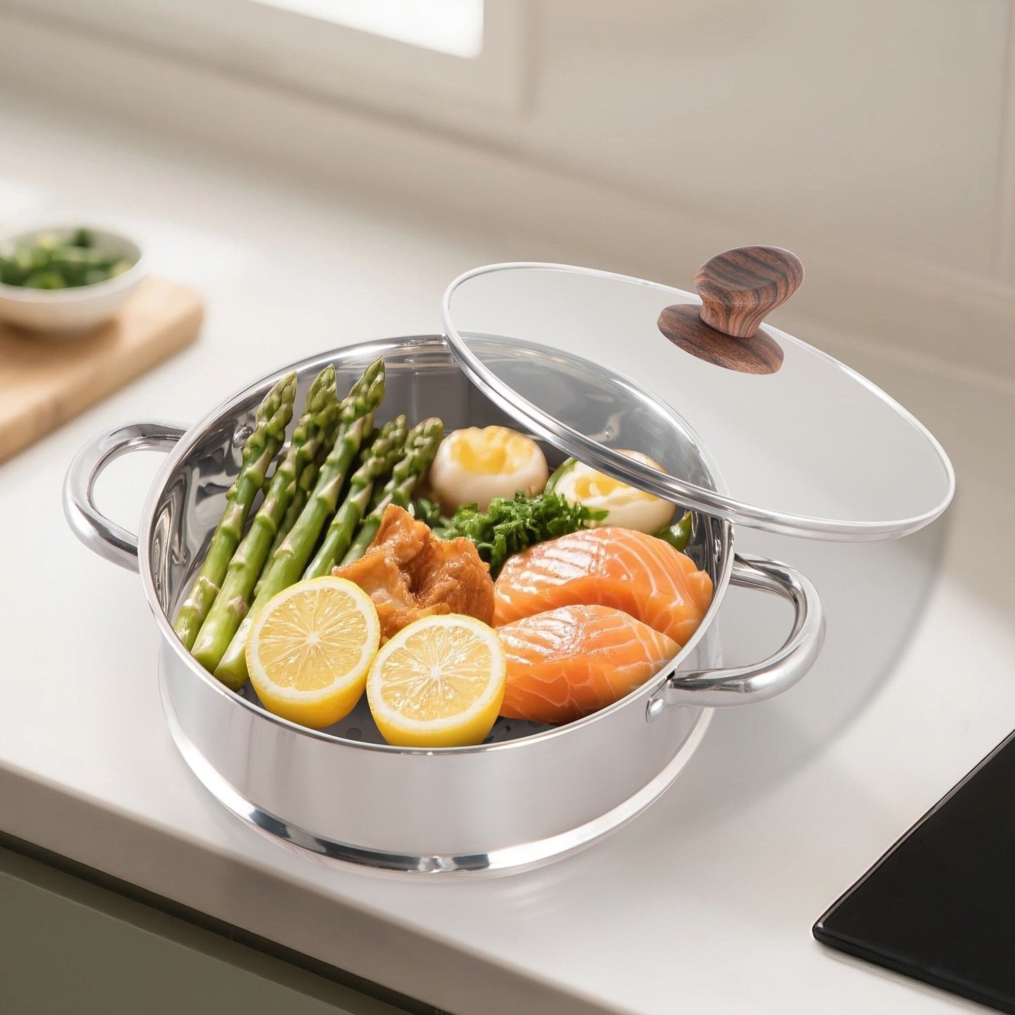 Ensemble de 30 pièces de batterie de cuisine en granit, comprenant casseroles et poêles antiadhésives.