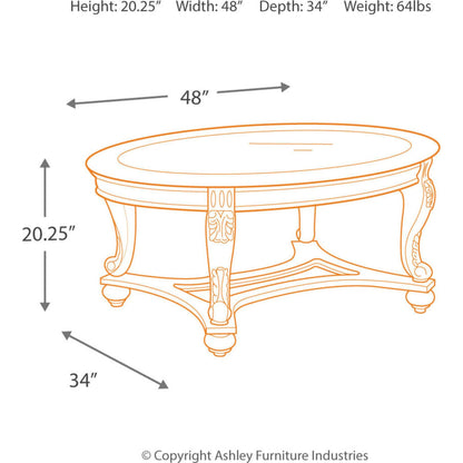 Table basse ovale Norcastle
