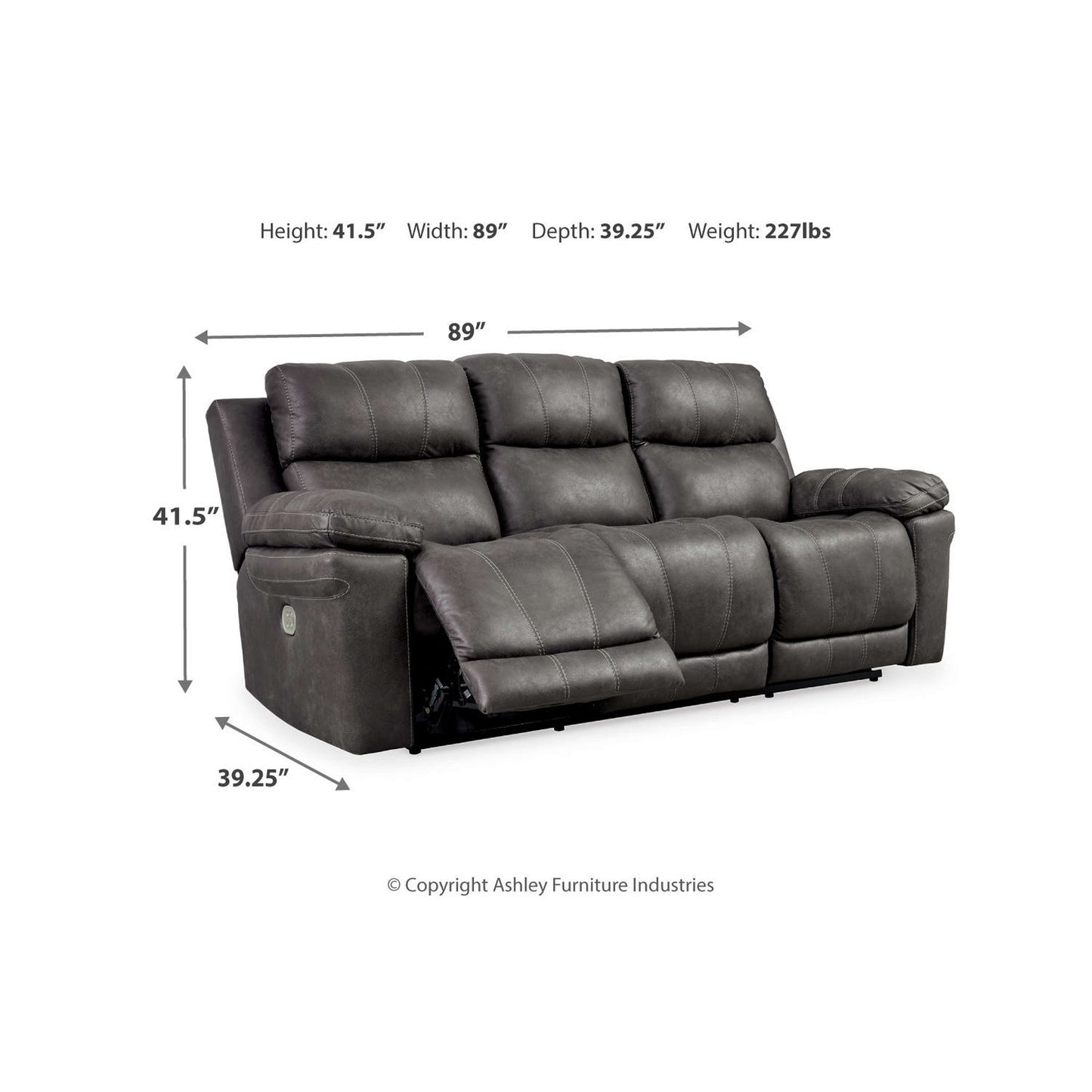 Canapé inclinable électrique Erlangen avec appui-tête réglable