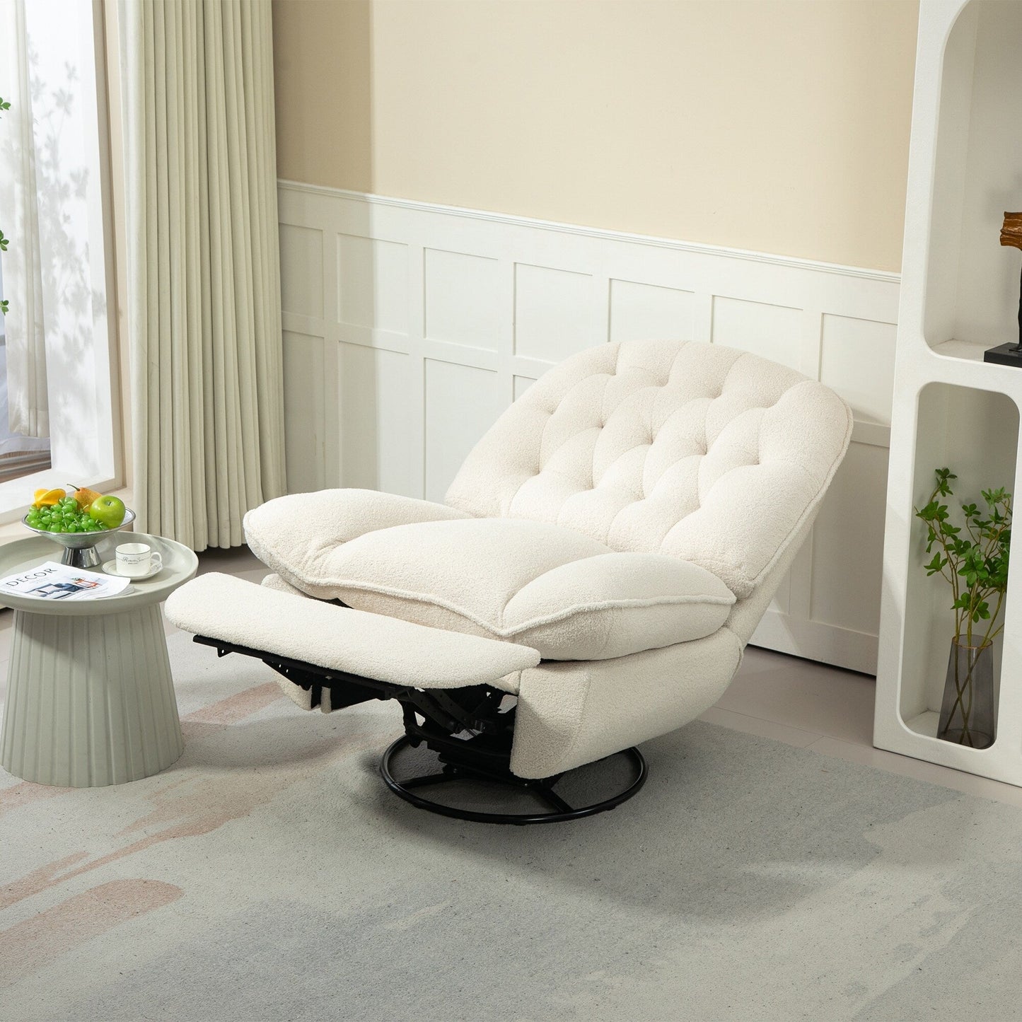 Ensemble de 2 fauteuils inclinables pivotants à 360 degrés