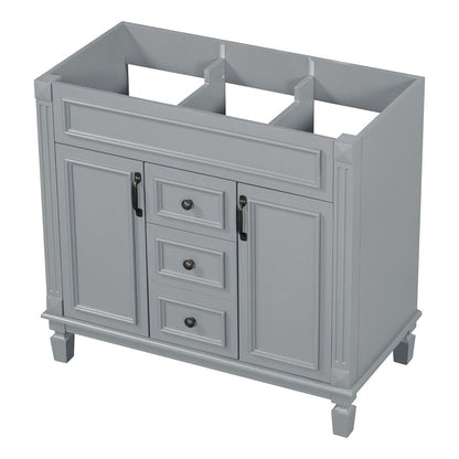 Meuble-lavabo moderne de 91 cm (36 po) avec vasque et armoire à miroir, 2 portes et 2 tiroirs