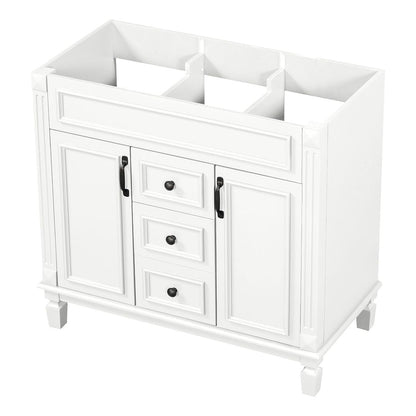 Meuble-lavabo moderne de 91 cm (36 po) avec vasque et armoire à miroir, 2 portes et 2 tiroirs