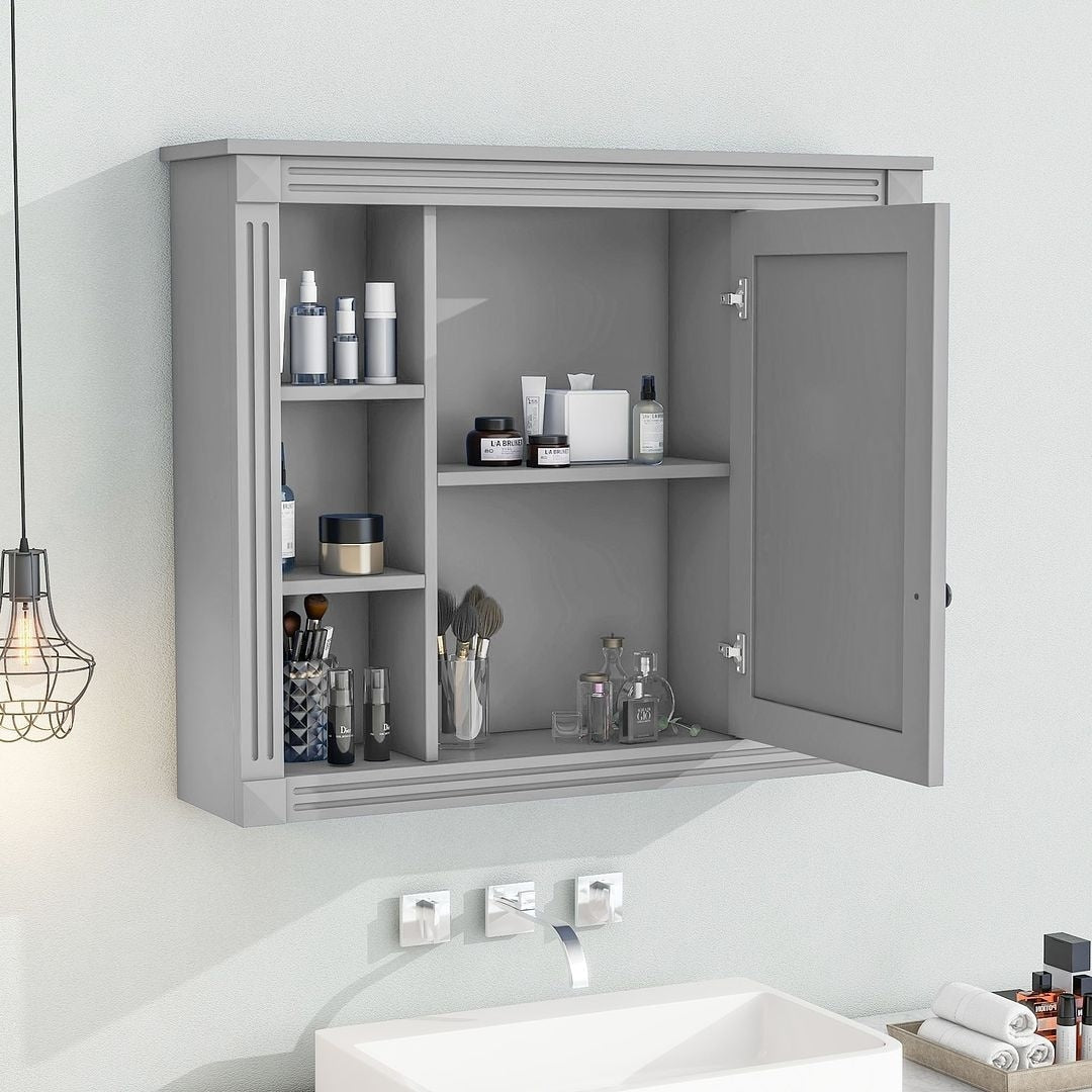 Meuble-lavabo moderne de 91 cm (36 po) avec vasque et armoire à miroir, 2 portes et 2 tiroirs