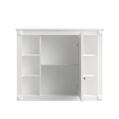 Meuble-lavabo moderne de 91 cm (36 po) avec vasque et armoire à miroir, 2 portes et 2 tiroirs