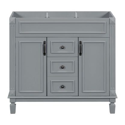 Meuble-lavabo moderne de 91 cm (36 po) avec vasque et armoire à miroir, 2 portes et 2 tiroirs