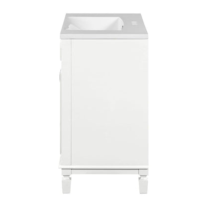 Meuble-lavabo moderne de 91 cm (36 po) avec vasque et armoire à miroir, 2 portes et 2 tiroirs