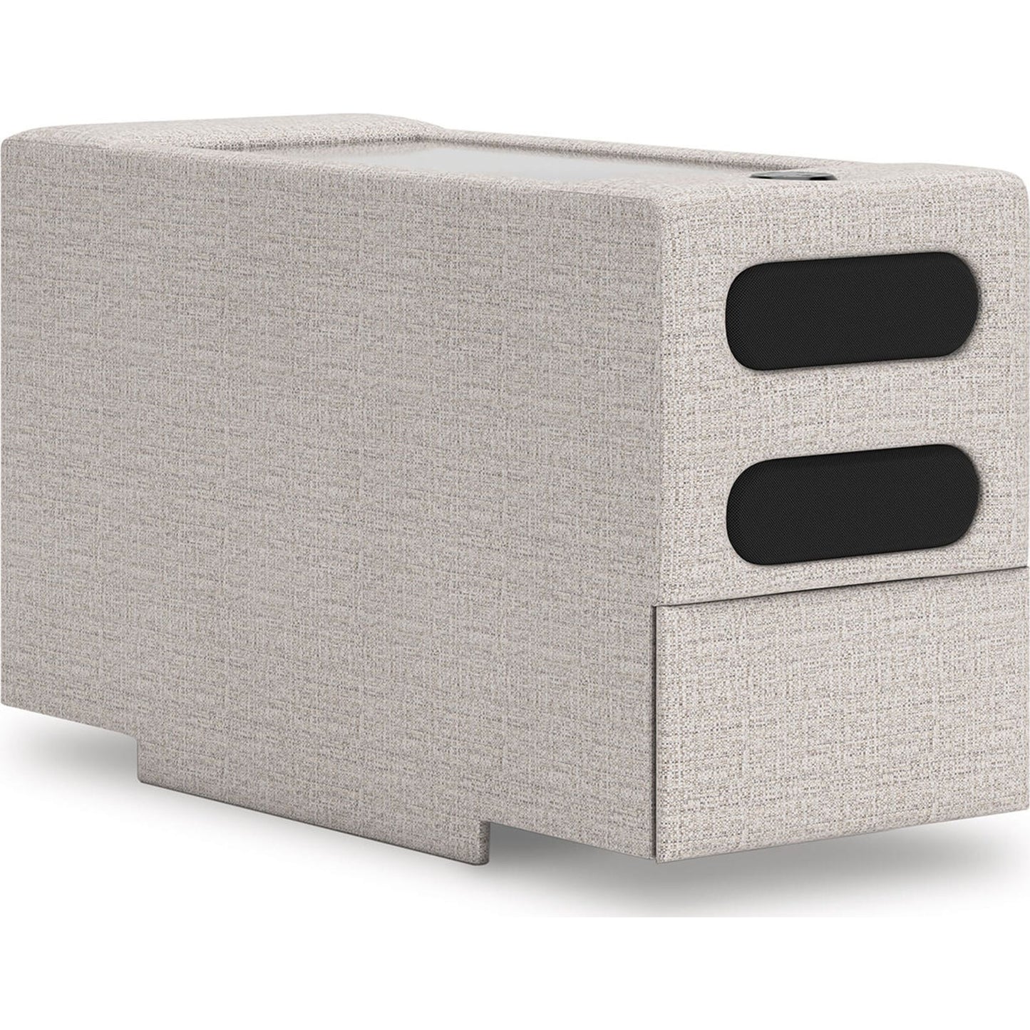 Canapé d'angle modulaire 8 pièces exclusif à Omaha avec double méridienne. Système audio et rangements.