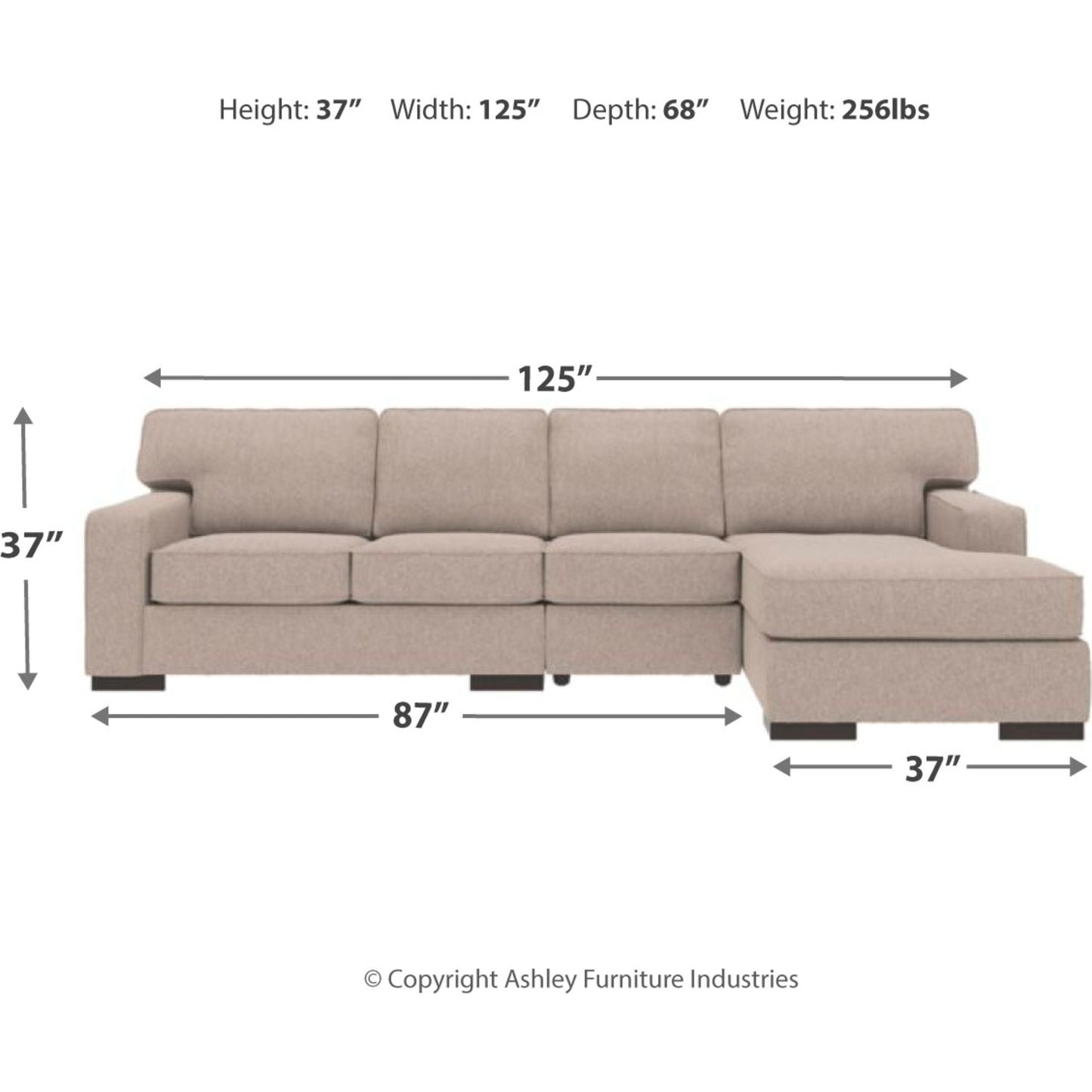 Canapé d'angle 3 pièces exclusif Ashlor