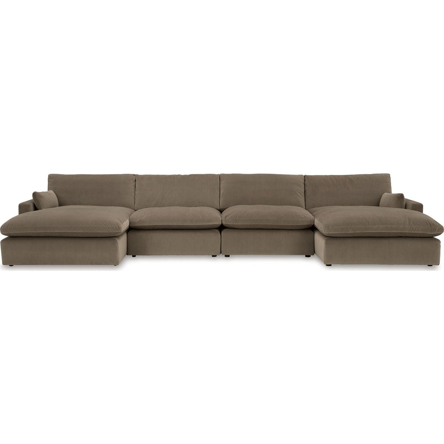 Canapé d'angle modulaire Sophie 4 pièces avec double méridienne