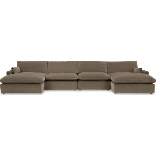 Canapé d'angle modulaire Sophie 4 pièces avec double méridienne