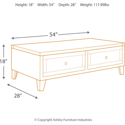 Table basse Chazney avec plateau relevable