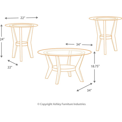 Ensemble de tables d'appoint Fantell (ensemble de 3)