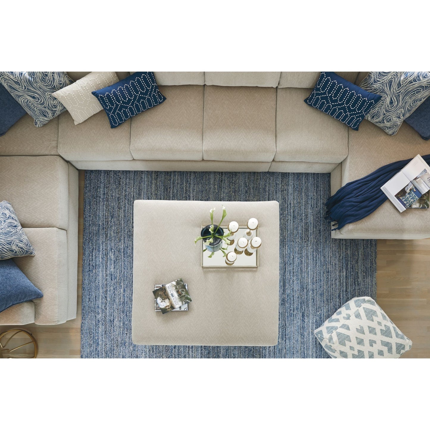 Pouf d'appoint surdimensionné exclusif Enola