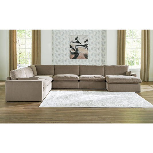 Canapé d'angle modulaire Sophie 6 pièces avec méridienne