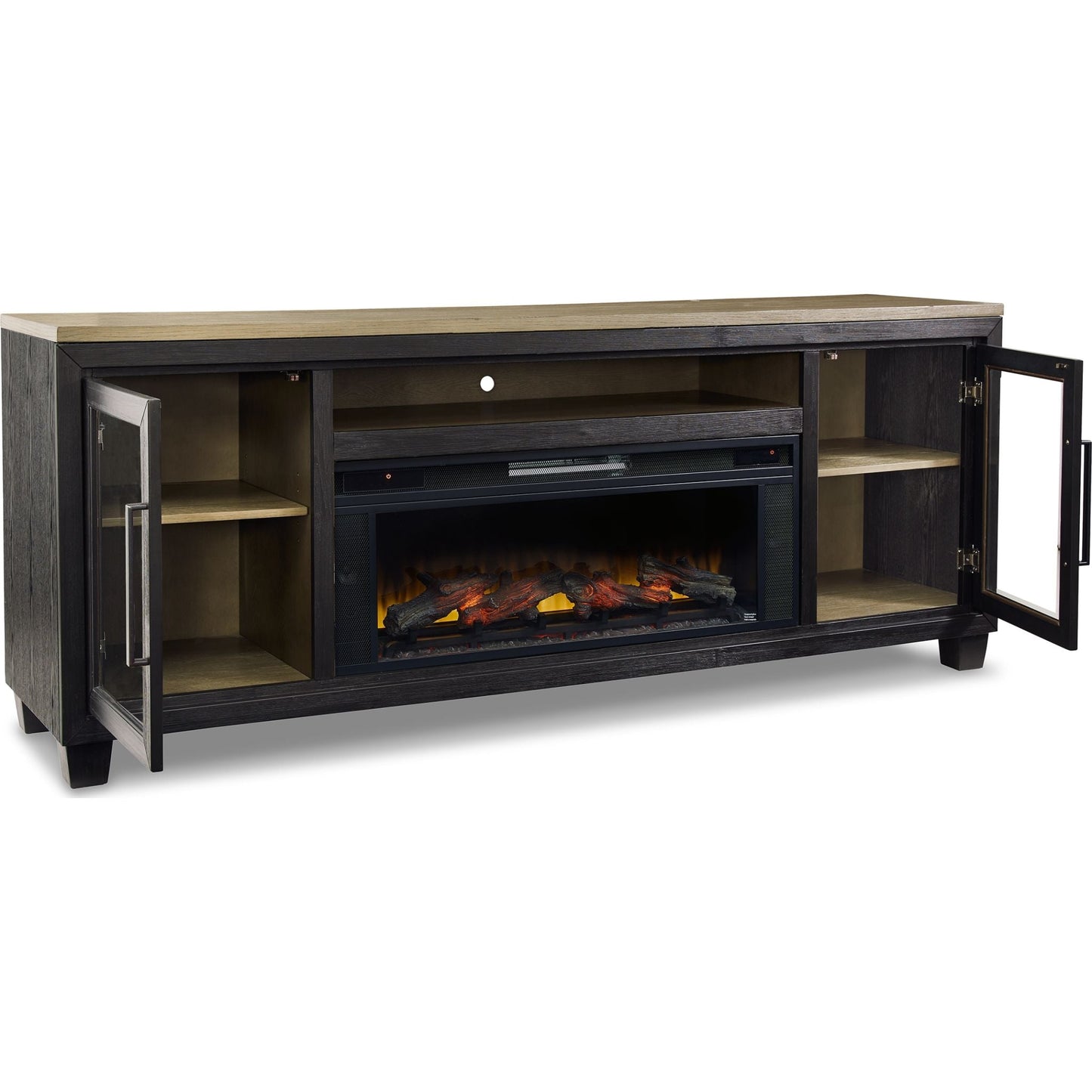 Meuble TV Foyland avec cheminée