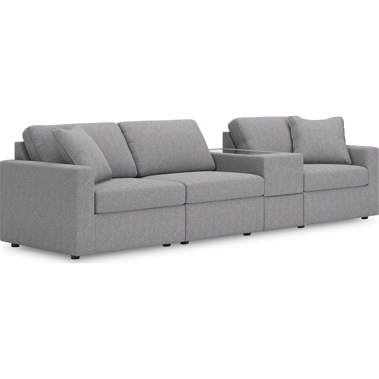 Canapé d'angle modulaire Modmax 4 pièces avec console de rangement